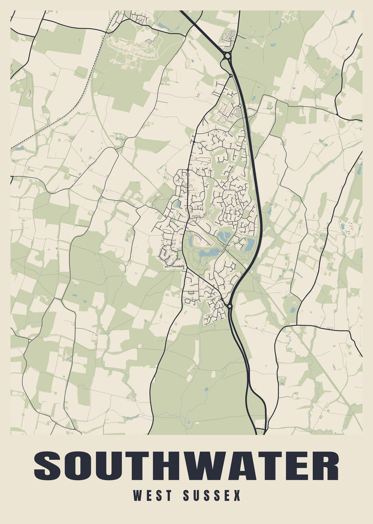 Southwater Street Map Poster