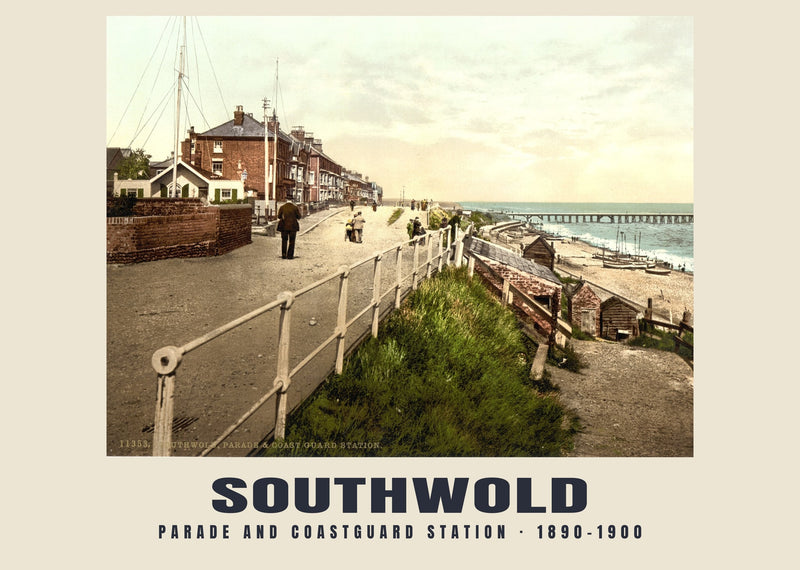 Promenada i stacja straży przybrzeżnej, Southwold — 1890–1900