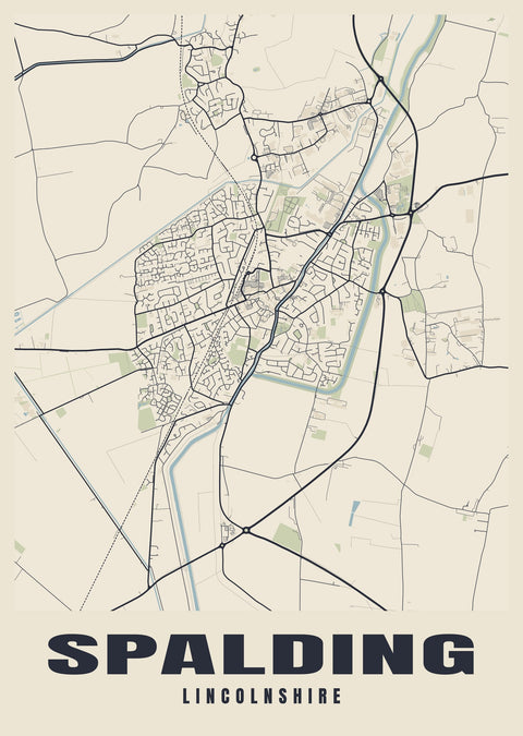 Spalding Street Map Poster
