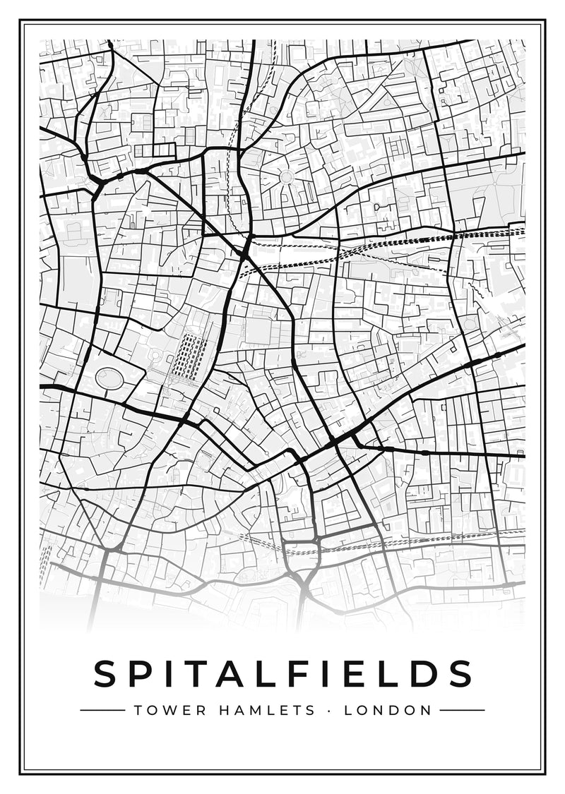 Spitalfields Street Map Poster