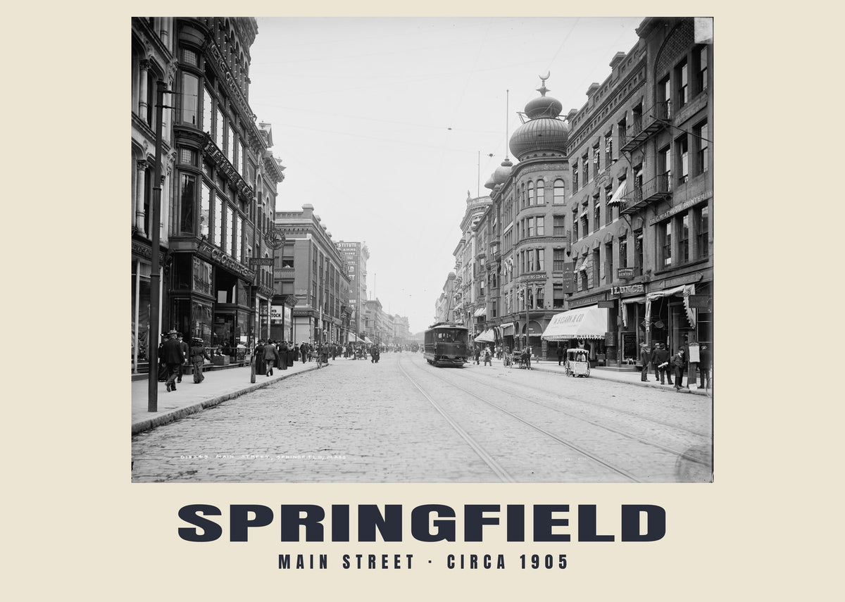 Main Street, Springfield, Massachusetts, circa 1905