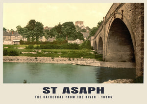 La catedral desde el río, St Asaph, c. 1890–1900 Heritage Print