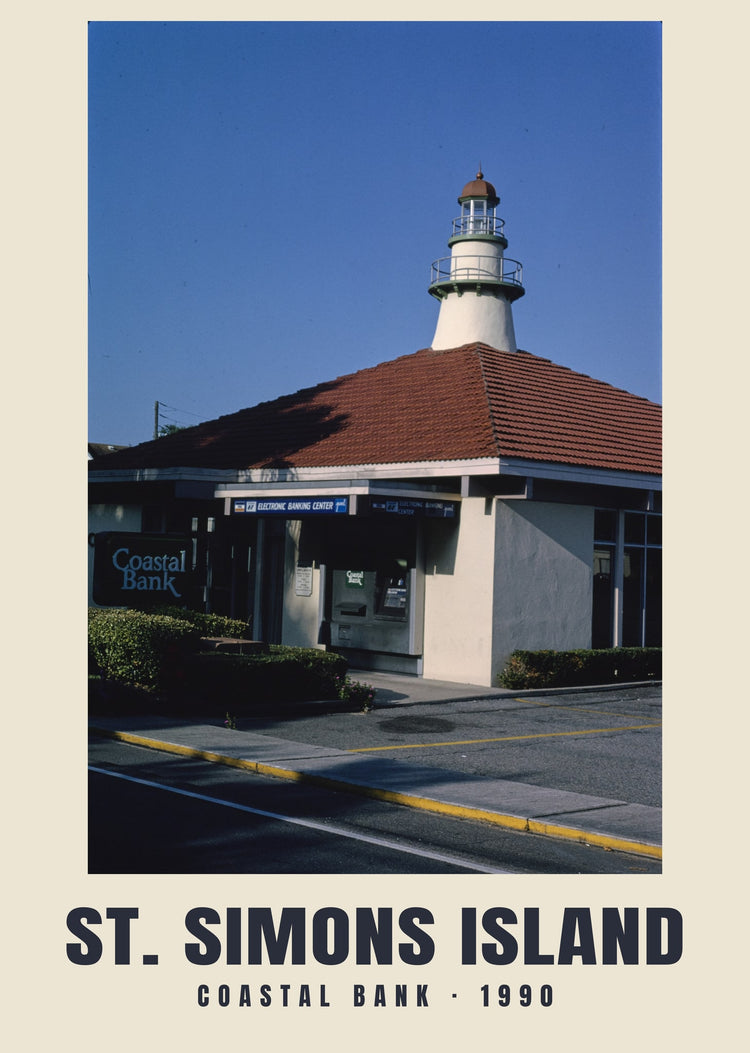 Coastal Bank, St. Simons Island, Georgia — 1990 · Wydruk historycznej fotografii