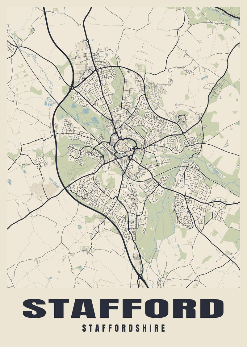 Stafford Street Map Poster