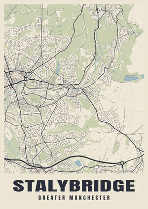Stalybridge Street Map Poster