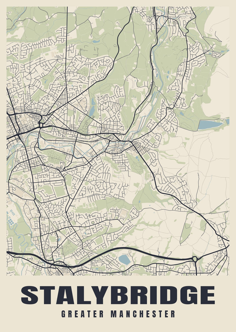 Stalybridge Street Map Poster