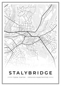 Street map poster of Stalybridge town centre, Greater Manchester