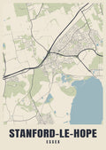 Street map poster of Stanford-le-Hope, Essex