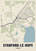 Street map poster of Stanford-le-Hope, Essex
