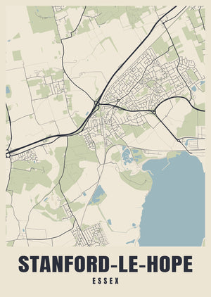 Stanford-le-Hope Street Map Poster