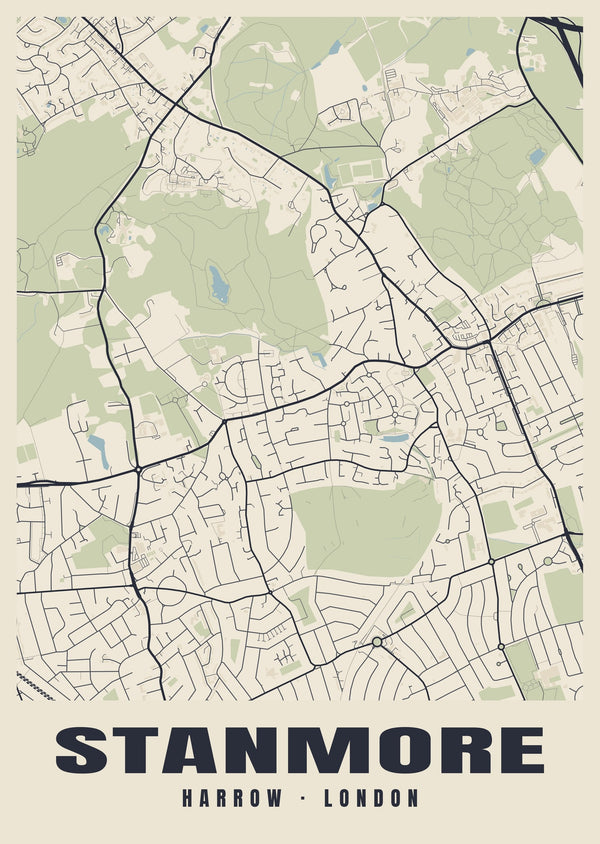 Stanmore Heritage Street Map Poster