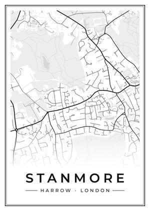 Stanmore Street Map Poster