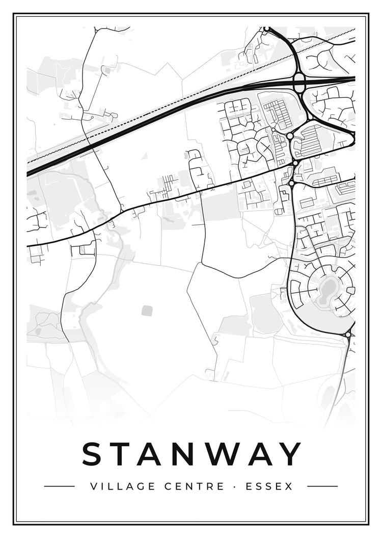 Stanway Village Centre Street Map Poster