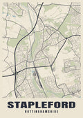 Street map poster of Stapleford, Nottinghamshire