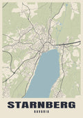 Street map poster of Starnberg, Bavaria