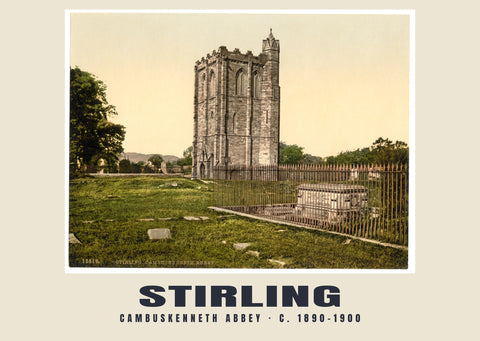 Abadía de Cambuskenneth, Stirling, c. 1890–1900 Impresión patrimonial