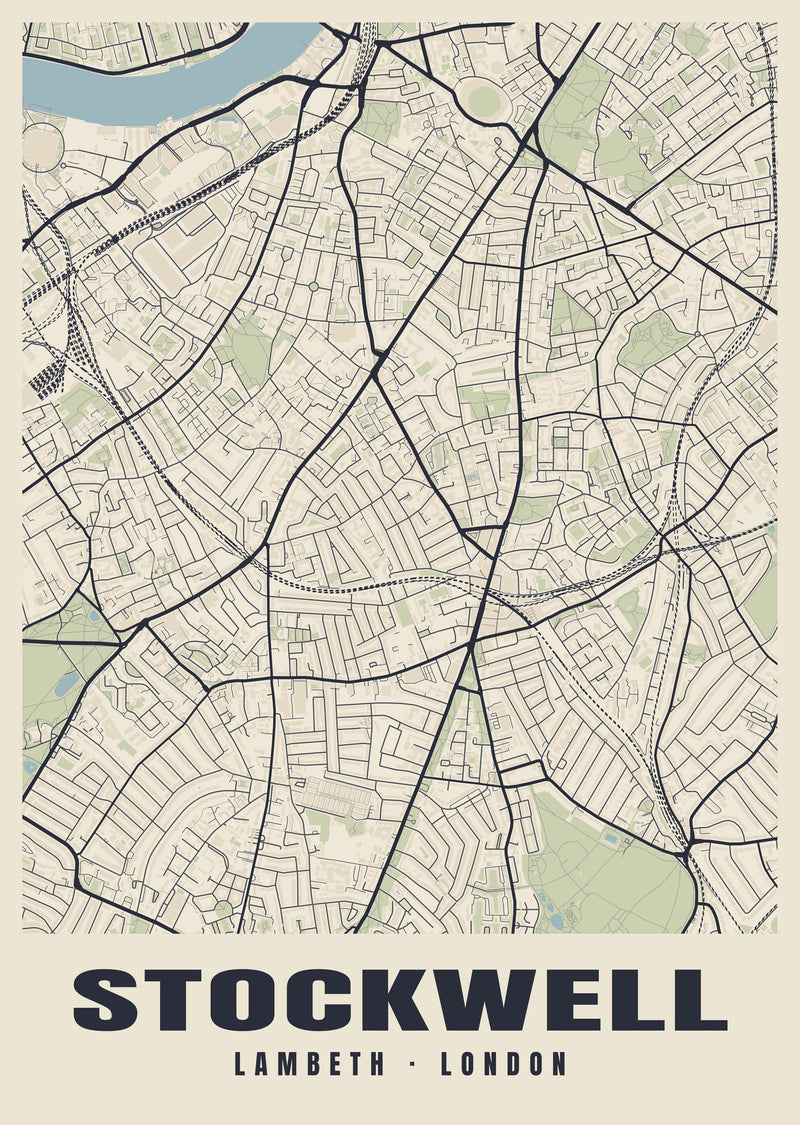 Stockwell Heritage Street Map Poster