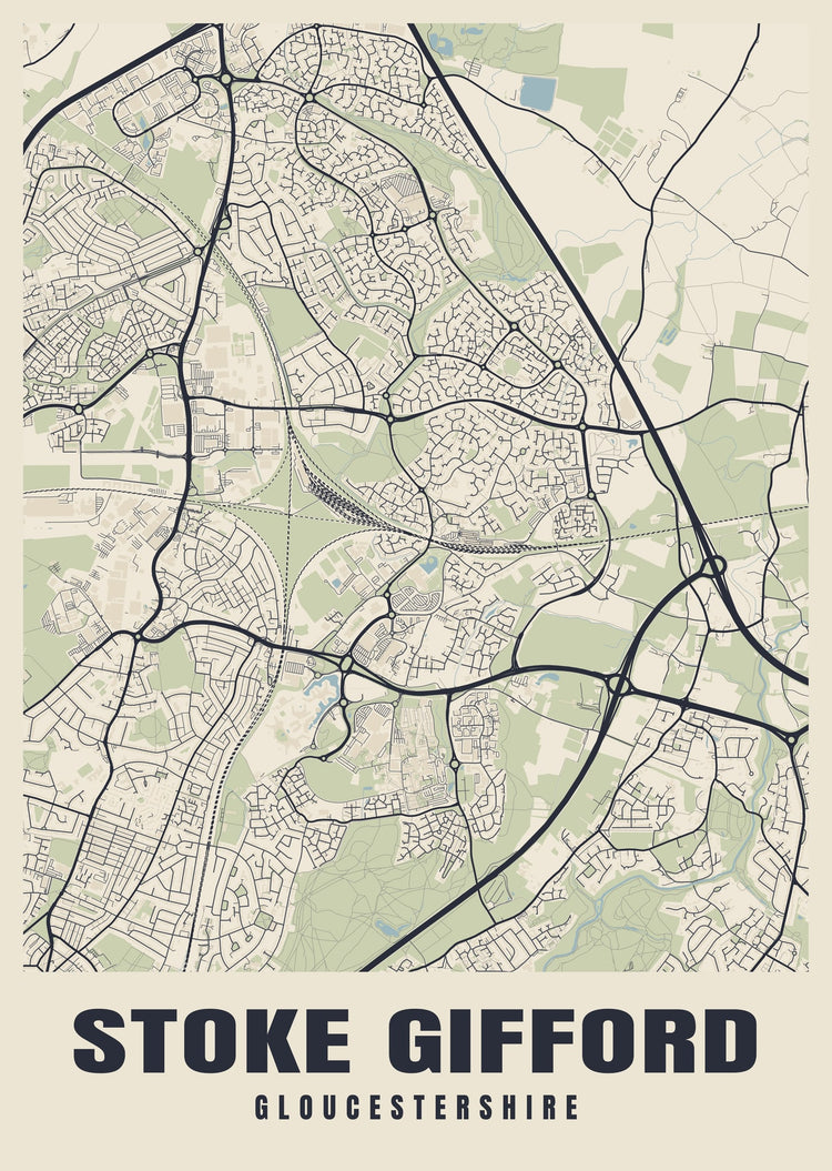 Stoke Gifford Street Map Poster