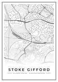 Street map poster of Stoke Gifford village centre, Gloucestershire