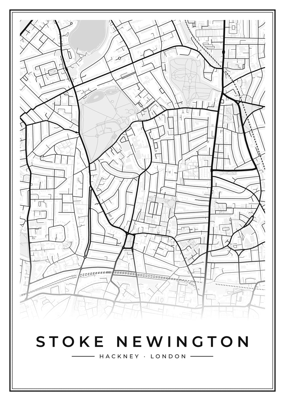 Stoke Newington Street Map Poster