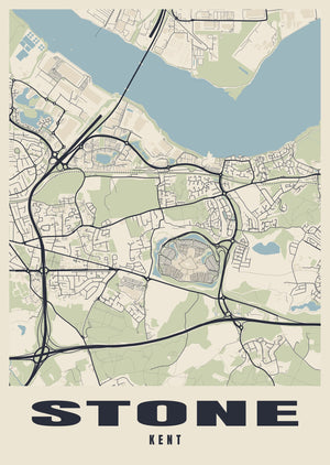 Stone Street Map Poster