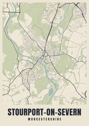 Stourport-on-Severn Street Map Poster