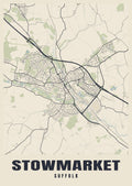 Street map poster of Stowmarket, Suffolk