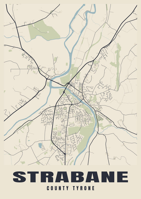Strabane Street Map Poster