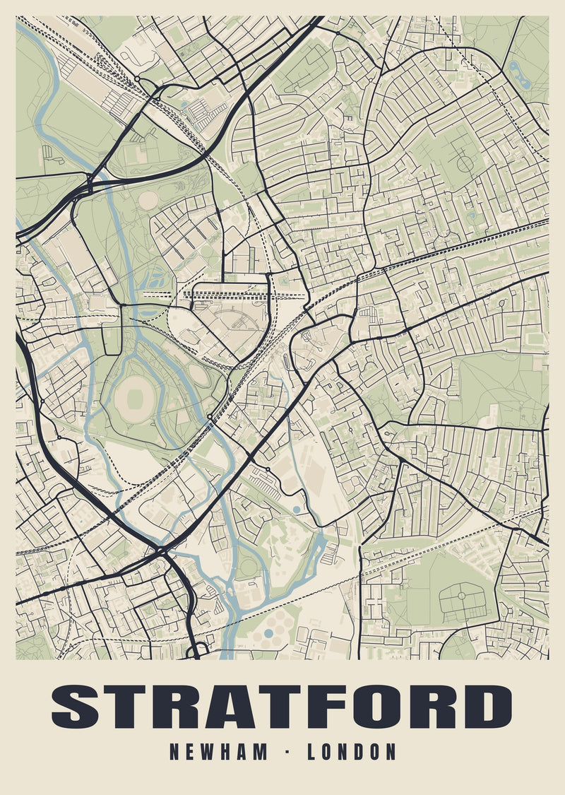 Stratford Heritage Street Map Poster