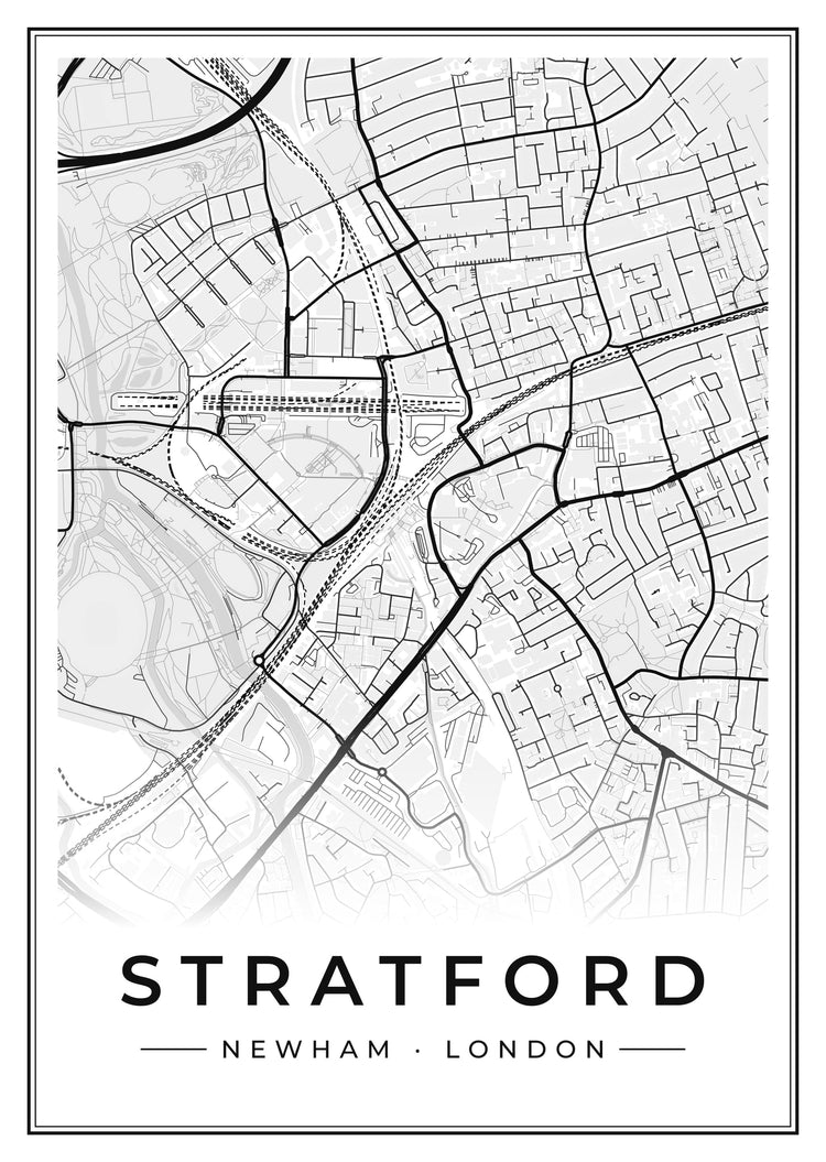 Stratford Street Map Poster