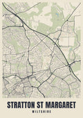 Street map poster of Stratton St Margaret, Wiltshire