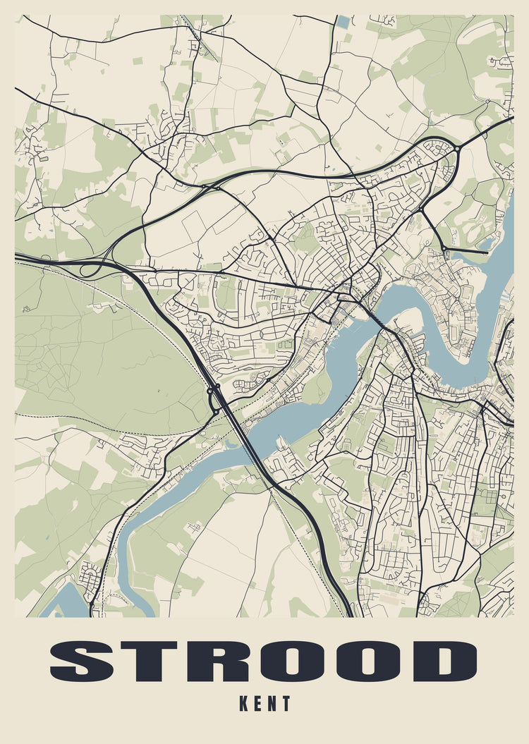 Strood Street Map Poster