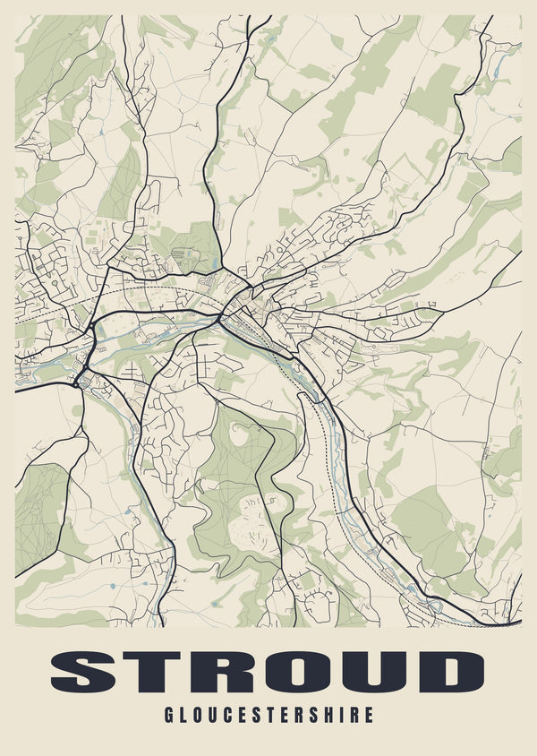 Stroud Street Map Poster