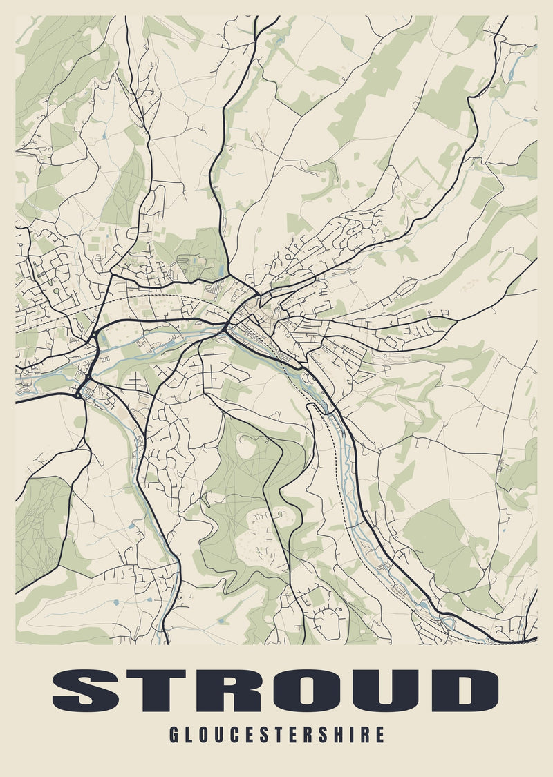 Stroud Street Map Poster