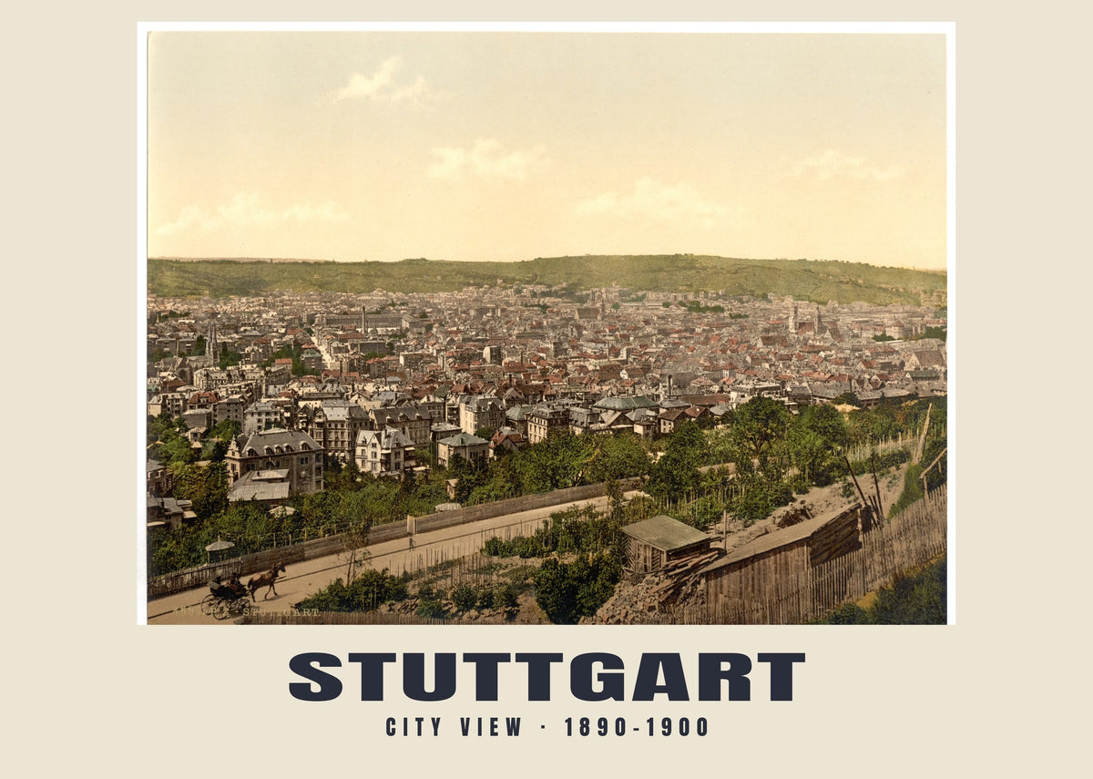 Widok miasta, Stuttgart, 1890–1900