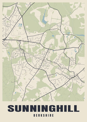 Sunninghill Street Map Poster