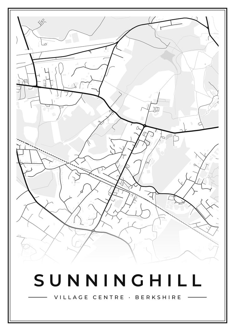 Sunninghill Village Centre Street Map Poster