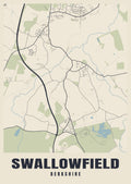 Street map poster of Swallowfield, Berkshire