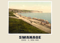 Beach, Swanage, c. 1890–1900 heritage photograph