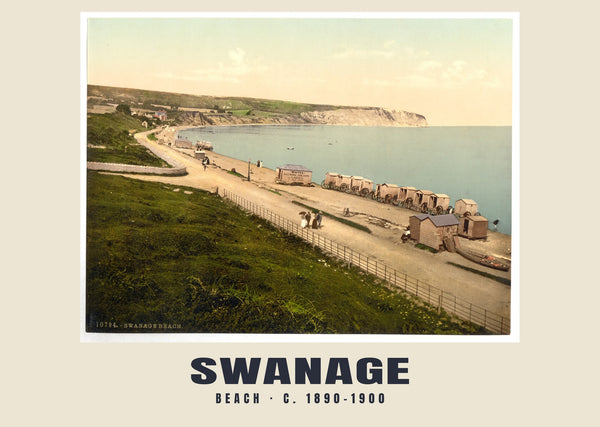 Beach, Swanage, c. 1890–1900 Heritage Print