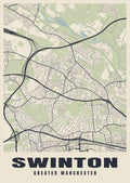 Street map poster of Swinton, Greater Manchester