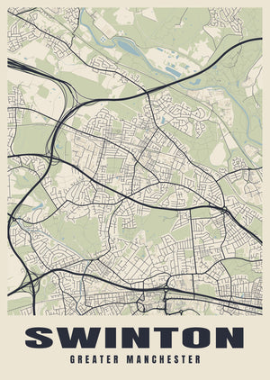 Swinton Street Map Poster