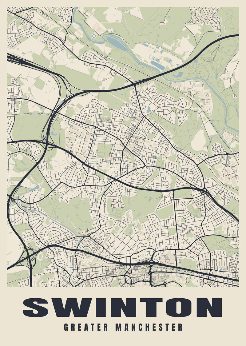Swinton Street Map Poster
