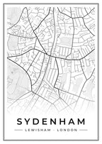 Street map poster of Sydenham, Lewisham, London
