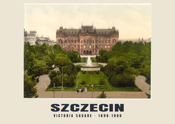 Plac Wiktorii, Szczecin — 1890–1900 · Wydruk dawnego fotochromu