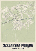 Street map poster of Szklarska Poręba, Lower Silesia
