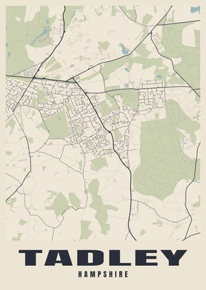 Tadley Street Map Poster