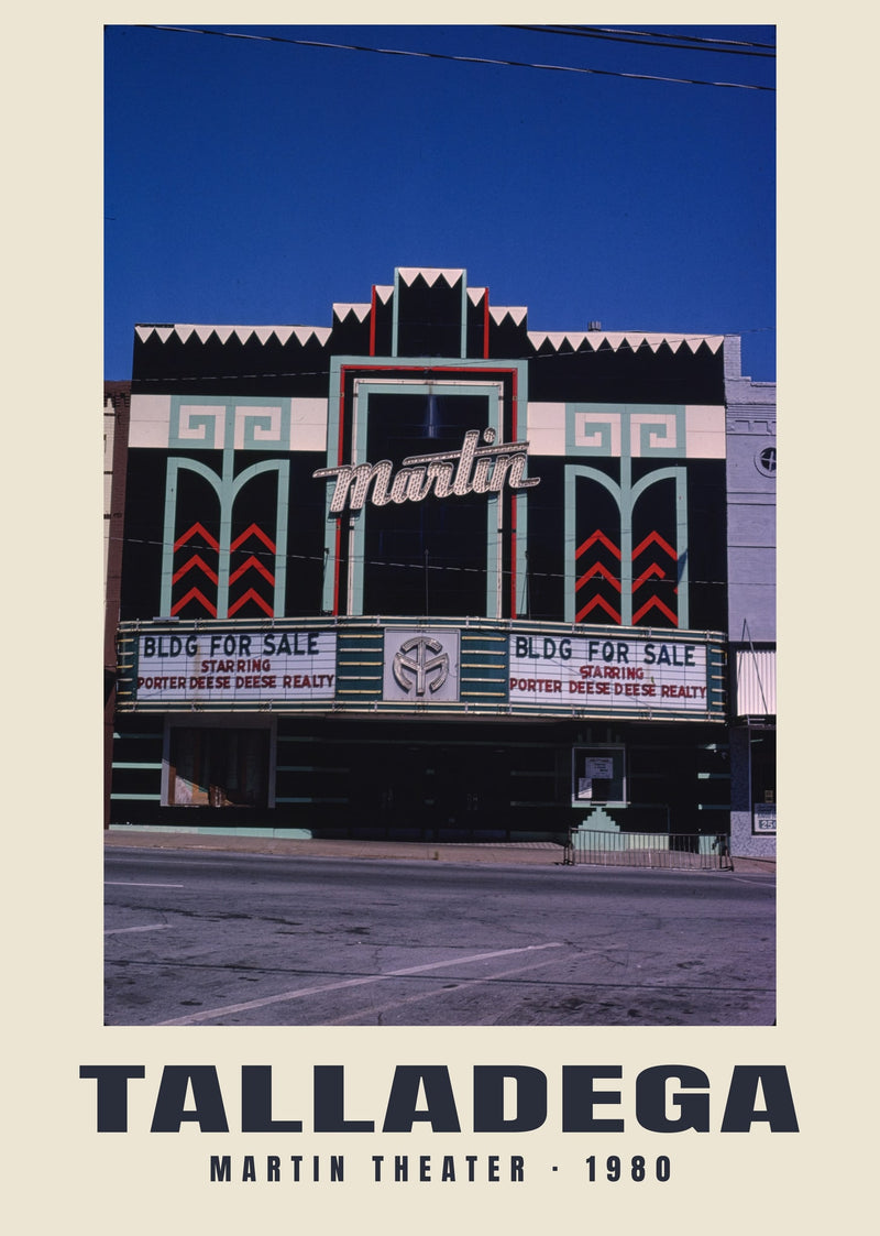 Martin Theater, Talladega, Alabama — 1980 · Tirage photographique historique