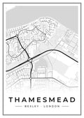 Street map poster of Thamesmead, Bexley, London