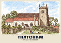 St Mary's Church, Thatcham poster, Ink & Wash style